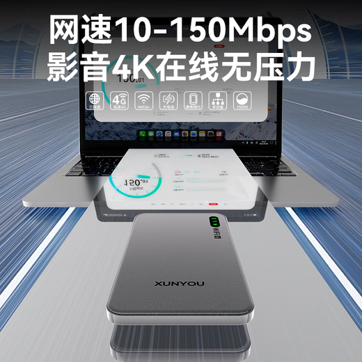 迅优随身wifi免插卡上网宝可移动wifi6随行无线网卡便携式4g路由器无线wifi无限制通用流量2025款5GXY 【超薄升级版】展锐芯片+三网WIFI6Pro