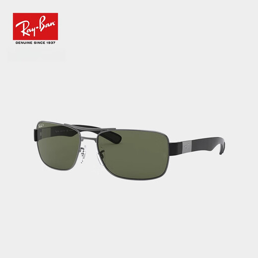 雷朋（Ray.Ban）【新品】太阳镜方形偏光开车轻盈男女款防晒墨镜0RB3522 【偏光】004_9A枪色镜框绿色镜片