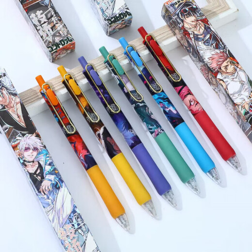 UHFQ spell return to battle new blind box pen creative cartoon cute ins high-value press neutral pen Japanese anime 2 X-6189 Naruto blind box pen random 6 0.5mm 0.5mm x single