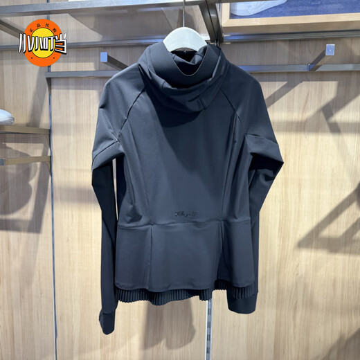 Fila Damen -Kleidung 2025 Sommer neuer Golfschlanker mit Kapuze mit kühlem Strickjacke A11W525501 A11W525501FBK Schwarz L.