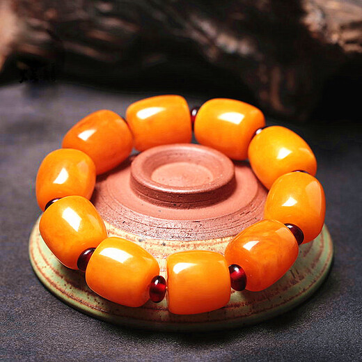 Lei Yumeng Generation Natural Old Beeswax Bracelet Gold Twisted Honey Bracelet Unoptimized Raw Stone Men's and Women's Beeswax Pendant Pendant (Style 5) Beeswax Frosted Style