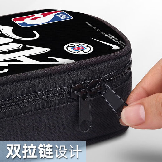 笔溪nba篮球笔袋小学生文具盒初中生铅笔盒笔盒男童男孩子男孩款男生 帆布笔袋ZQ11304