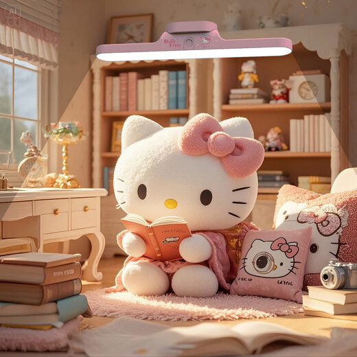 Sanrio Genuine Authorized Table Lamp Eye Protection Study Special Student Dormitory Desk Lamp Children's Bedroom Bedside Lamp Rechargeable Magnetic Adsorption LED Lamp Sanrio Genuine Authorized Magnetic Table Lamp White