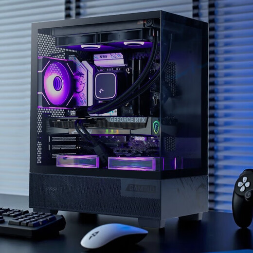 MSI AMD Ryzen R5 9500F 9600X 5060Ti graphics card desktop computer console game design modeling rendering complete machine DIY assembly machine delta tile with two R5 9600X+5050 8G