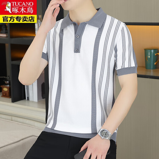 Pic de bois (Tucano) T-shirt à manches courtes à tête de glace à tête de glace à tête de glace pour hommes minces minces minces minces minces minces jeunes top décontractés T6621 noir M 90-105Jin [Jin est égal à 0,5 kg]