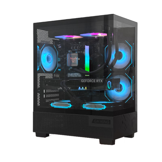 MSI AMD New Ryzen R5 9500F/5600GT/9600X/RTX5060Ti8G E-Sports Delta Game DIY Assembly Computer Host Design Rendering Desktop Complete Machine 7500F+RTX4070 12G|Crystal Tower Ultimate Edition Single Host