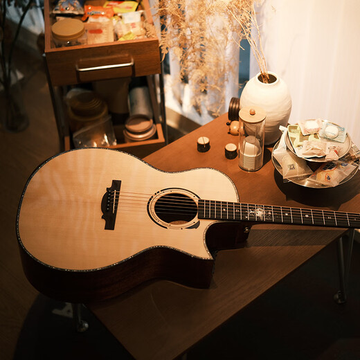 
TYMA TYMA Xinghai full single guitar 41 inch high-value folk acoustic guitar advanced performance professional guitar Xinghai OS1 pickup丨Electric box model