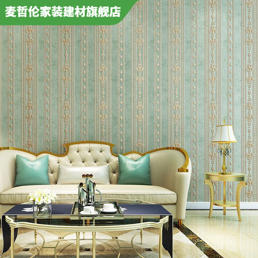 
Vinoa European style wallpaper precision pressing bedroom living room TV background wall 3D three-dimensional Damascus AB version wallpaper D style PE1105/meter gray (large flower style)