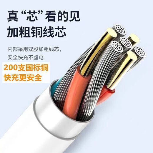 Bold Apple fast charging cable 2 meters python cable compatible with iphone13/12/11 fast charging durable PVC material A port to lightning stable charging brand compatible