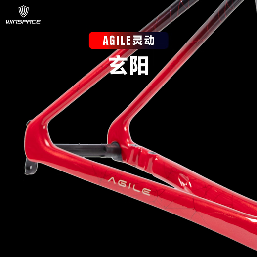 银贝斯【AGILE灵动】高模量碳纤维公路车自行车综合车架弯把碟刹 玄阳 24速 M(470)建议身高171-179cm 7170电变＋一体把+UNAAS HARD碳轮