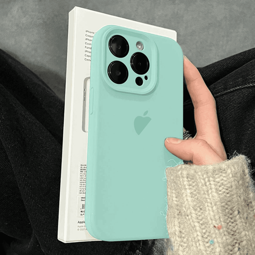 ÉTABLE ET YU PARTICULS POUR APPLE 16 CAS DE PHAPITAL MOBILE IPhone 16pro Max Liquid Silicone protecteur Couleur solide 16Plus Ultra-Thin Thin Simple Simple Anti-Fall Anti-Fall Célébrité et femmes Soft Shell Personality Yuanfeng Blue Apple 16Promax