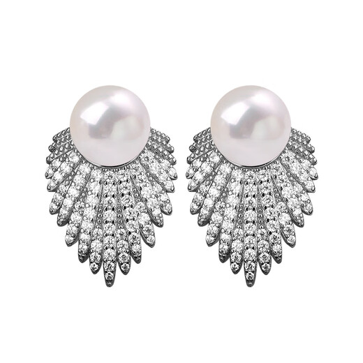 QPQK natural freshwater 100% pearl earrings 2025 new style earrings sterling silver light luxury high-end pierced earrings for women silver freshwater pearl earrings high-end gift box