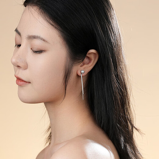 Dara seawater pearl earrings Jurchen multi-hemp strong light round two-wear earrings Chinese Valentine's Day gift for girlfriend and wife