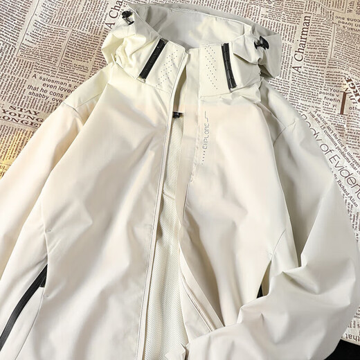Benny Road Baleno Frühlings- und Herbstwindproof-Jacke Drei-in-eins-Windmantel wasserdichte Regendichte im Freien im Freien mit schwarzer großer Reitkleidung 6628 Khaki reguläre One Size M.