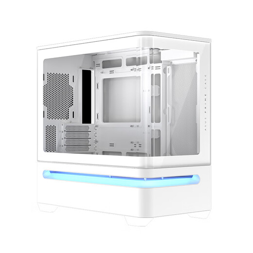 ASUS AP202 Lingguang Island suspended sea view room chassis, bottom suspension patented design/explosion-proof curved glass/tool-free disassembly/20G Type-C interface AP202 Lingguang Island white