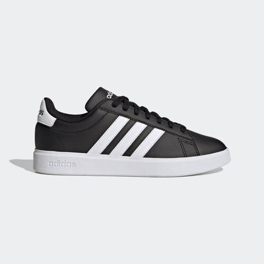 阿迪达斯 （adidas）休闲鞋男鞋女鞋2025夏季新款运动鞋GRAND COURT 2.0低帮轻便板鞋 GW9196黑色 39