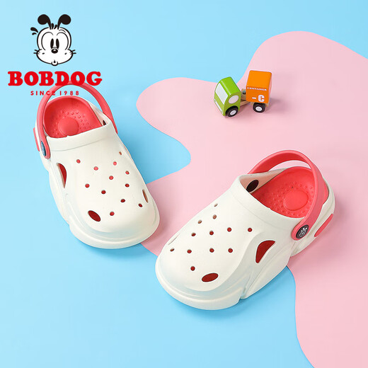 Bobdog New Children's Soft Bottom Sandals Jungen Sommerloch Schuhe Rice_Light Brown 28 -29 Größen