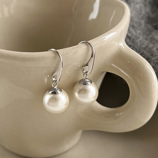 GAUSS CARLER old phoenix natural temperament long pearl earrings for women light luxury face slimming earrings 2025 new explosive long silver pearl earrings of the same style