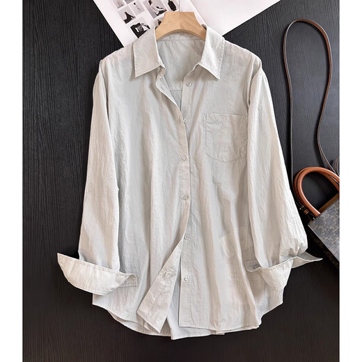 Touchmiss Touch Miss Sunscreen Jacket for Women 2025 Лето новый твердый цвет тонкий с длинным рукавом универсальный пригородный кондиционер рубашка бежевый