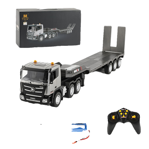 Jingxuan Trailer Toy Large Remote Control Flatbed Trailer Toy Engineering Model Transport Truck Imitation Children's Electric Vehicle 96CM Dual Battery 40 Minutes Battery Life
