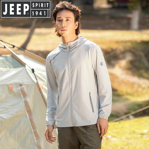 Jeep Spirit Jeep Sunscreen Одежда для мужчин и женщин летние новое ультрафиолетовое и дышащее ледяное шелковое шелковое из тонкой солнцезащитной одежды на открытом воздухе.