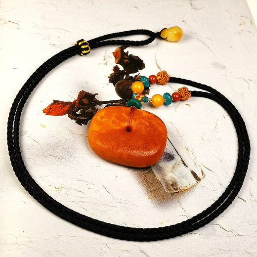 Amber School, one thing, one picture, one certificate, old beeswax pendant, safe buckle pendant, natural amber hidden buckle, old wax and flower wax pendant, 9.55g, 36*30*11mm