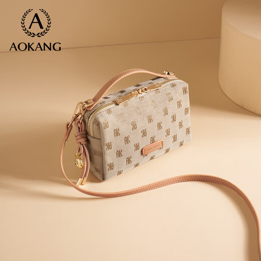 Aokang Bag Bolse para mujeres 2025 NUEVA MODA FOMBRA Crossbody Single Handsel Bag Light Luxury Square Bag Cirthaly Gifts para novia y esposa