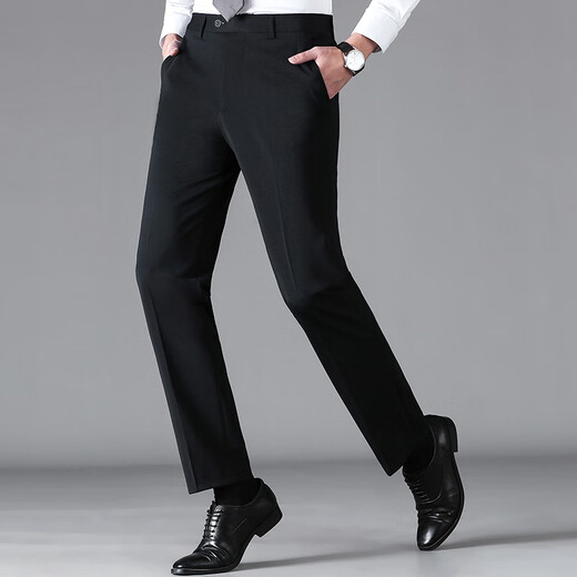 
CEO Yageor men's trousers spring and summer new high-end business casual iron-free middle-aged daddy suit summer thin men's trousers F9901 dark gray without folding M 29 [waist circumference 74c cm]