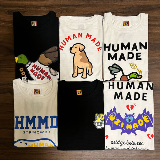 Lee Kids Japanische amerikanische trendige Marke Human Dragon Jahr Limited Kurzärmer Männer Paar Sommer Cartoon Tier T-Shirt Frauen Top 3882 White S