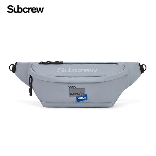 Subcrew trendy personalized design waist bag men and women couples street riding breast bag campus fashion small shoulder bag gray