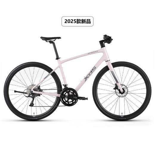 喜德盛（xds）公路车极速380油碟18速平把铝架2025款运动休闲车 25款-深灰/银480