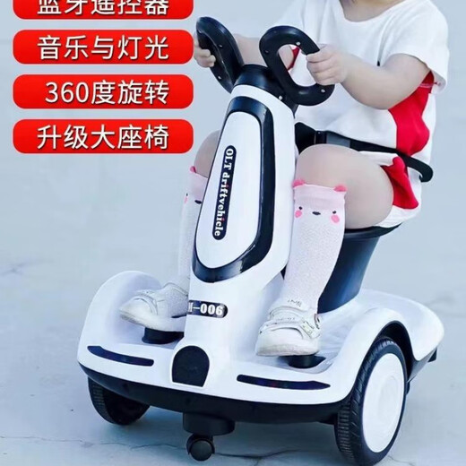 Goodbaby children's new electric car remote control upgraded large seat drift car can ride on toy car infant charging balance car Chinese red + 6V7 battery + remote control function + light