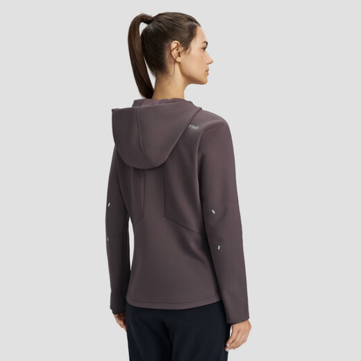 迪桑特（DESCENTE）WOMENSRUNNING系列AERODRY舒适运动连帽长袖夹克外套女款 BK-BLACK S