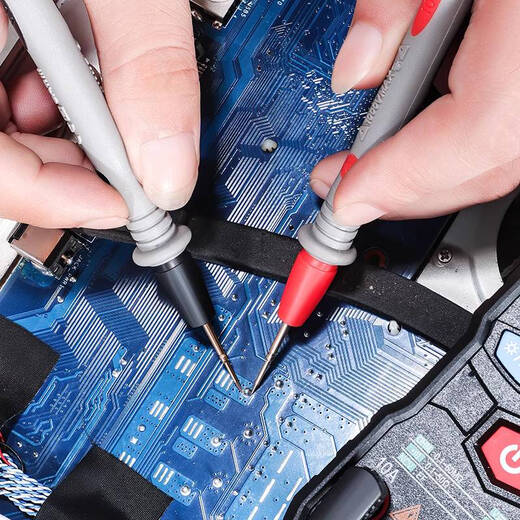 Yonghuan multimeter pen special tip probe universal test pen digital high-precision silicone line test pen accessories multimeter black DT9207+ reinforced watch pen