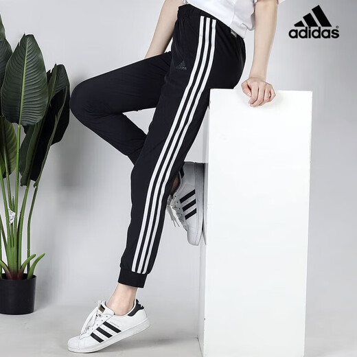 阿迪达斯 （adidas）套装女装25春夏防风梭织连帽夹克宽松外套跑步运动束脚长裤2件套 JZ2162+DY8696 S