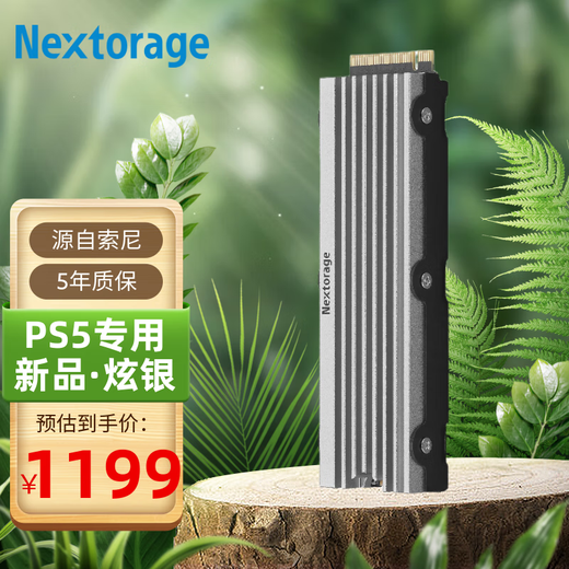 Nextorage 2TB SSD固态硬盘 PS5扩展硬盘M.2接口(NVMe协议PCIe4.0) 带散热片 炫银系列NEM-PAVC2TB