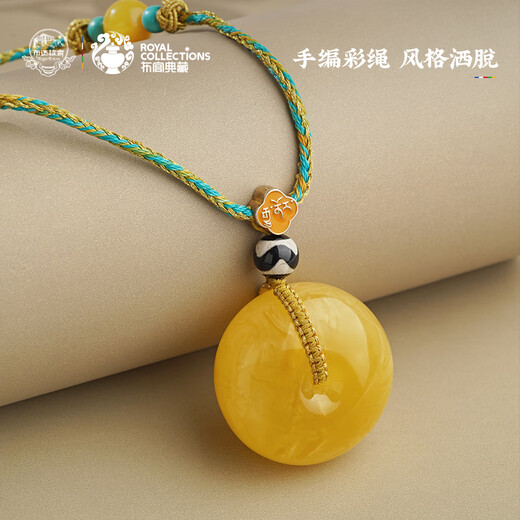 Potala Palace beeswax safety buckle tiger tooth Dzi bead pendant 925 Yinchuan material Nanhong necklace for men and women as a birthday gift for boyfriend