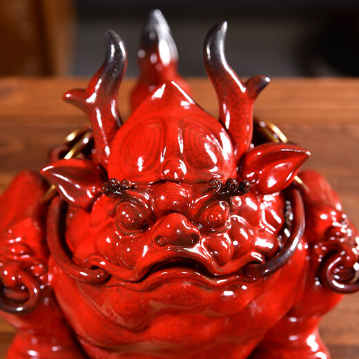 
Zeng Guoqing Ceramics and Golden Toad Ornaments Large Three-legged Toad Shop Living Room Cash Desk Decoration Opening Gift Product 9215