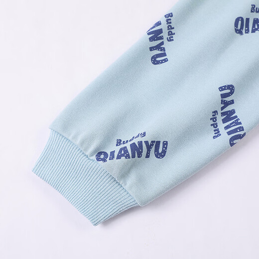 
Qianyu QIANQU Disha Qianyu Children's Clothing Boys Sweatshirt 2025 Autumn New Medium-Grand Boys All-match Round Neck Top Blue Print 160