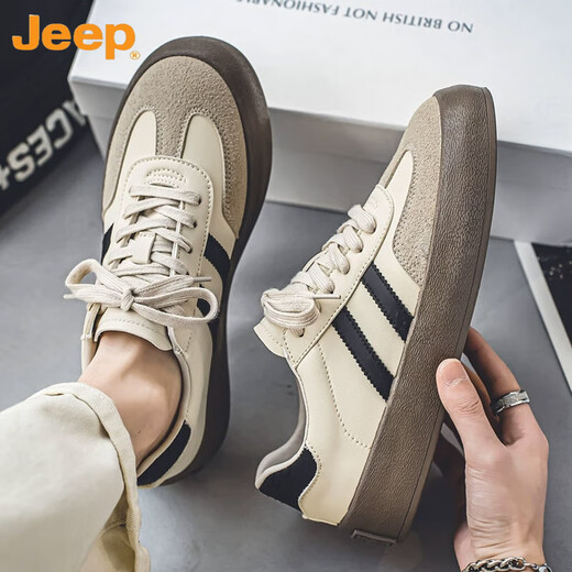 
Jeep (JEEP) 2025 new large-size men's shoes, 45 size loose 46 casual board shoes, 47 training shoes, 48 ​​shoes, men's trendy shoes, white gray 9715 49