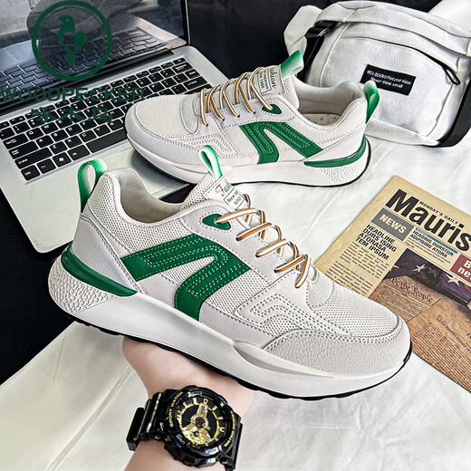 Specht 2025 Sommer Neue extra große Größe Mesh Schuhe 45 Freizeitsportschuhe 46 Forrest Gump Schuhe 47 Plusgröße Fette Herrenschuhe 48 H9903 Weiß und Blau 41