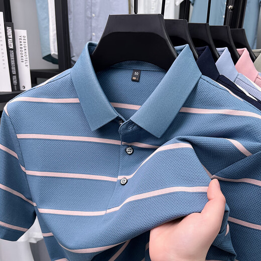 Camiseta de manga corta para hombres clásicos Camiseta de manga corta Polo Polo Paul Lapa de moda Camiseta Top Top de gran tamaño de moda