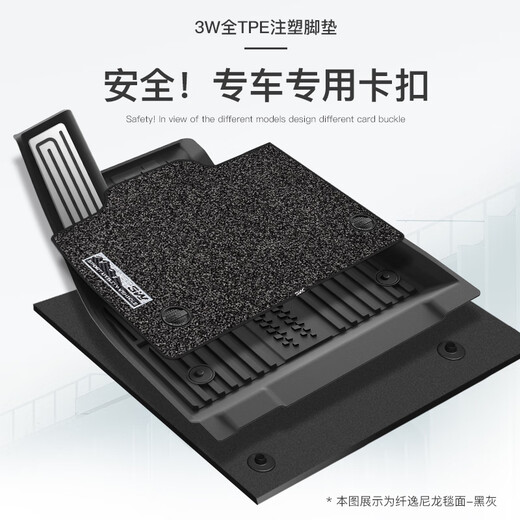 3W is suitable for Xiaomi YU7pro/max special TPE car floor mats + carpet double-layer floor protection