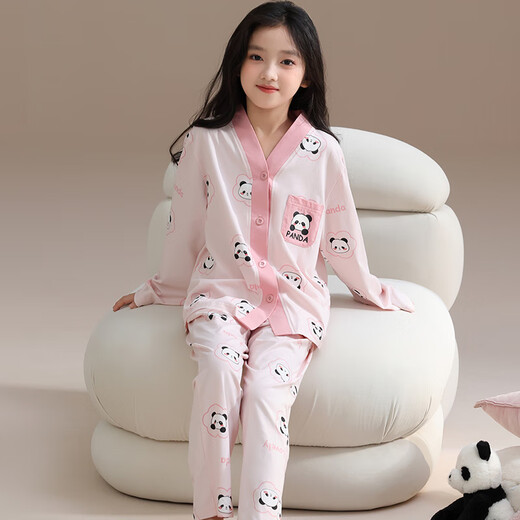 玛伦萨儿童睡衣女童春秋季纯棉长袖2025新款可外穿中大童家居服套装
