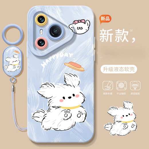驭舵小飞狗适用华为Pura70手机壳P70pro套p60pro+新款全包镜头p50硅胶p40外壳p7o加p30por女p20pr0十p1 实色天使眼-古董白-NM13575萌萌小飞狗 华为Pura 7