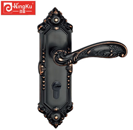 Verrouille de porte de la chambre à coucher intérieure de style européen de luxe M9272 Porte en bois Universal Alliage zinc Mécanique ménage M9272 Longueur de panneau de bronze bleu 218 mmx largeur 55 mm