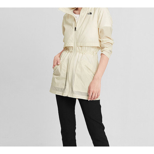 
THE NORTH FACE North waist-closed mid-length hooded jacket for women off-white off-white S