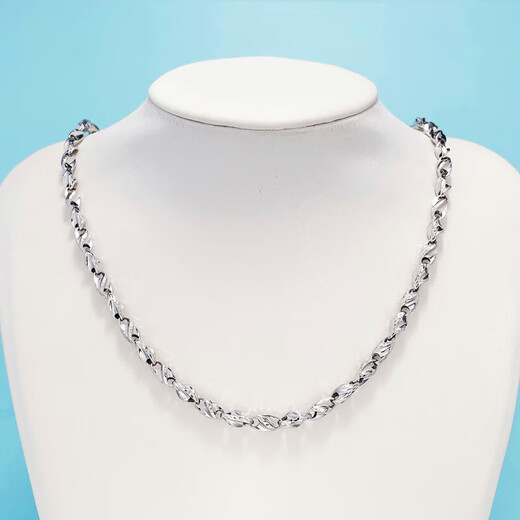 Laofu gold platinum necklace men's pt950 knight platinum chain birthday Chinese Valentine's Day gift for boyfriend and husband, about 37.63g - chain length 62cm