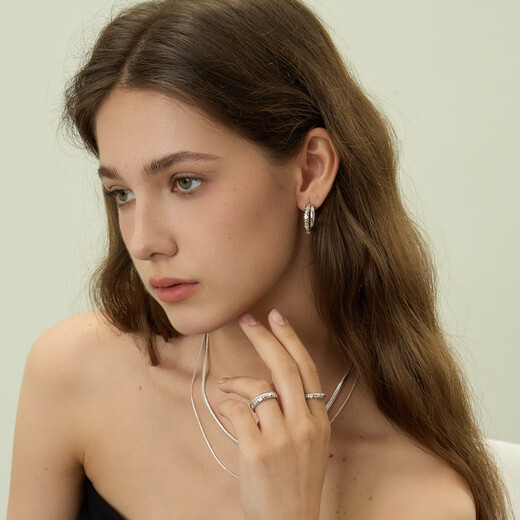 Arsis celebrity style free matching snake bone double layer earrings, women's simple and versatile earrings as a gift for your girlfriend