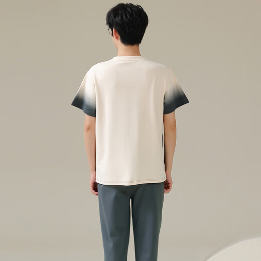 Langsha Herren-Pyjama Herren Sommer 2025 Neuer Sommergeschmack kurzärmelige Hosen Herren-Baumwoll-Kleidungsstück 691 Männer l